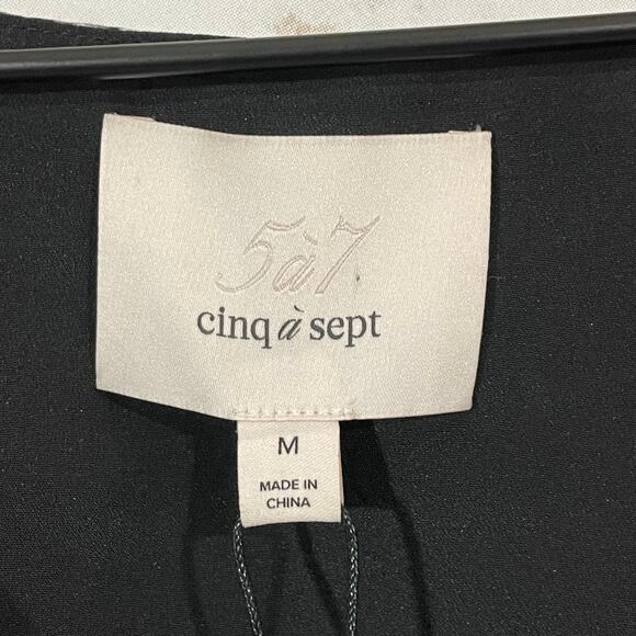 NWT Cinq à Sept Brenna Top - Black Multi - Medium - Picture 10 of 15